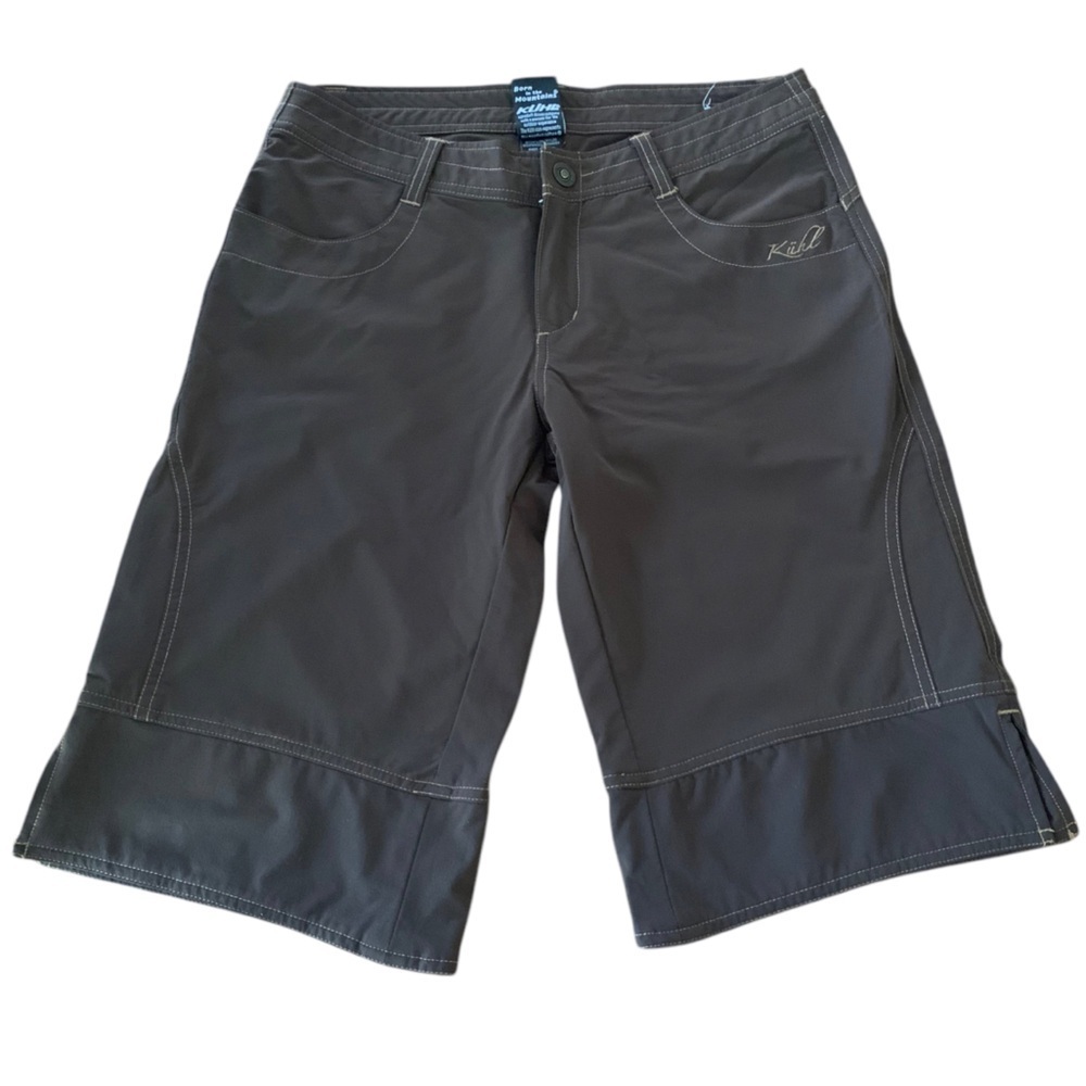 Kuhl Womens Nylon Retro Low Rise Brown Bermuda Gorpcore Hiking Shorts Sz 6